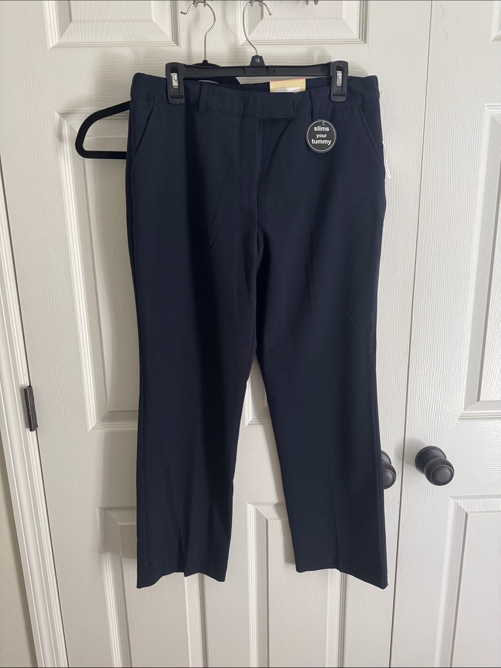 Dress Barn navy Slim Tummy Dress Pants - Straight Leg